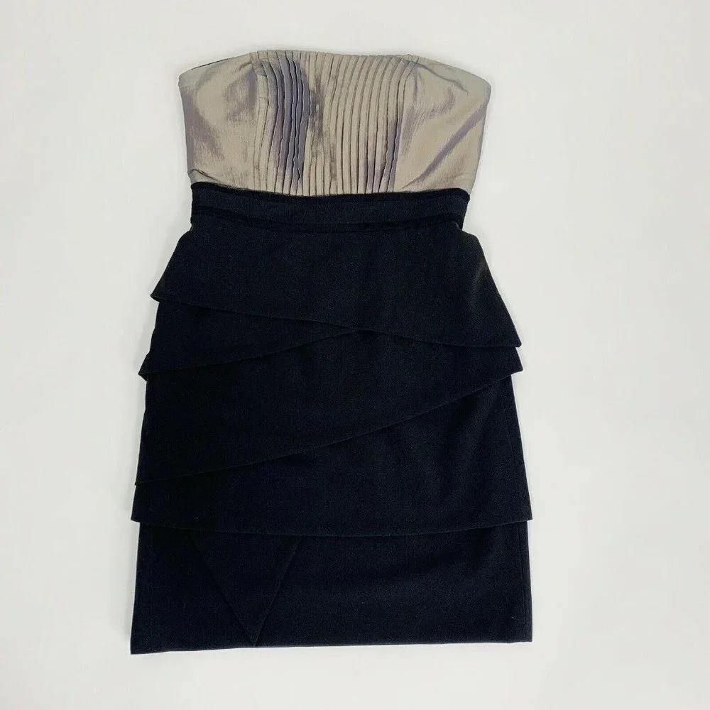 Max And Cleo Gold And Black Empire Waist Dress - Picture 2 of 6